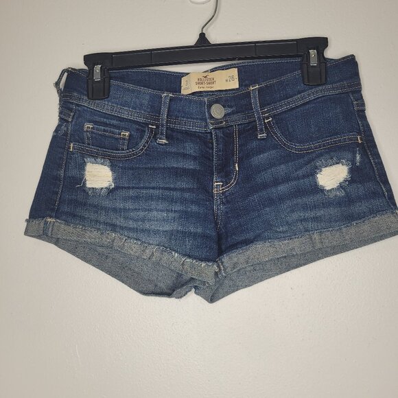 Vintage y2k Hollister low rise short shorts party rolled hem size 3 FLAW - Picture 1 of 8
